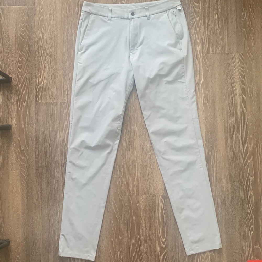 Lululemon warpstreme commission pants 32x34 (slim) silver drop gray